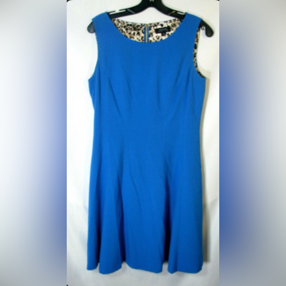 Like New Tahari Inverted Pleat A-Line Sleeveless Dress